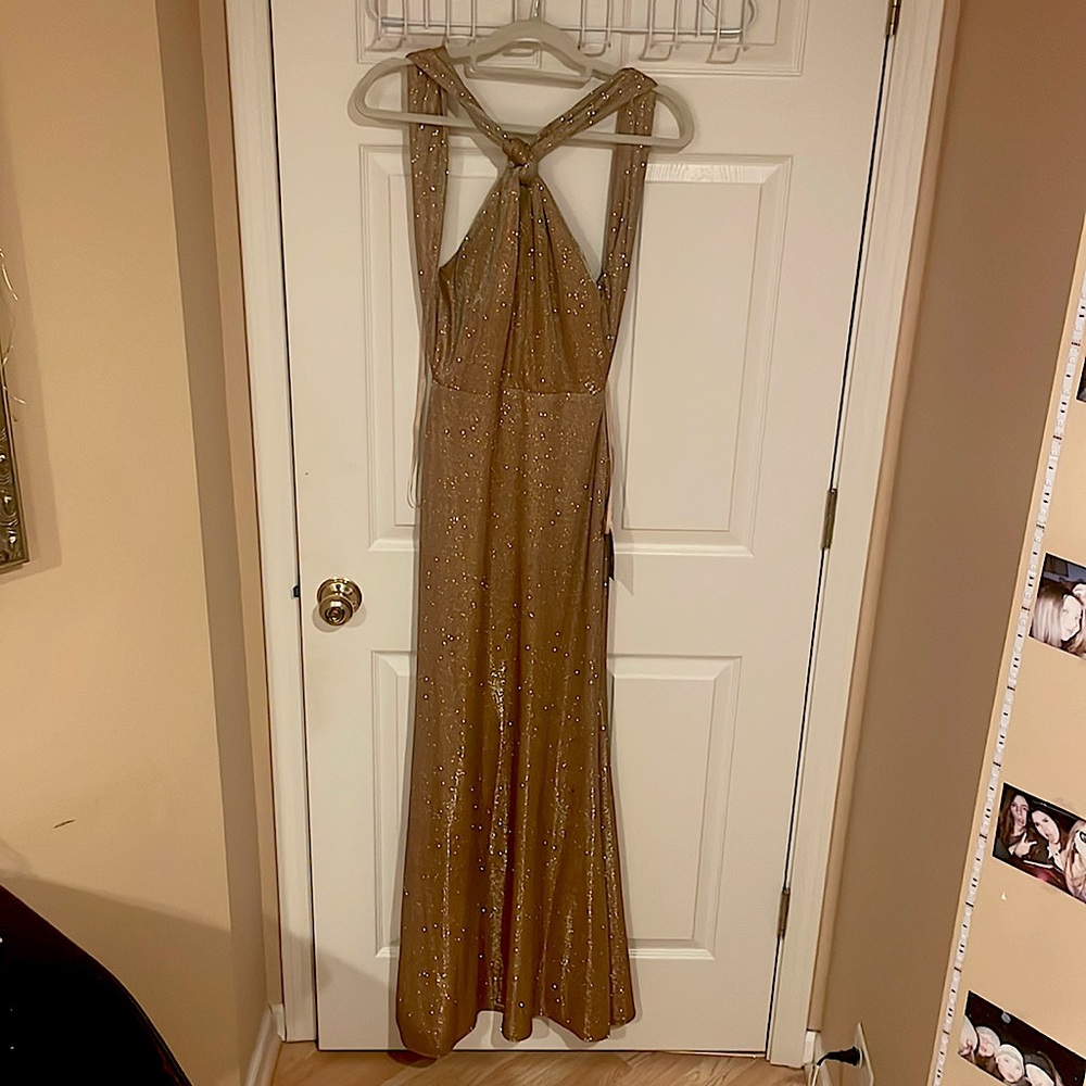 NWT City Studio Gold Formal Dress